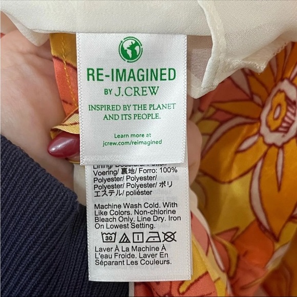 BNWT !! J. Crew Collection puff-sleeve cupro-blend maxi dress : sunset floral - Picture 4 of 9